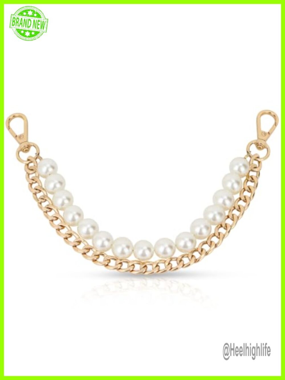 Chunky Pearl Purse Chain Handbag Charm Replacement Handle Lobster Clasps